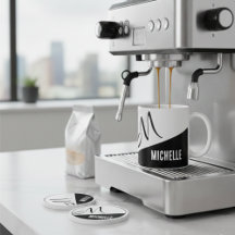 Klassiskt Monogrammed Black & white färg-block