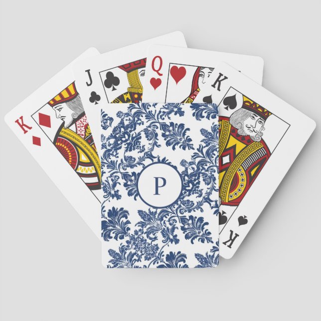 Klassiskt mönster för blå marktumlare casinokort (Baksidan)