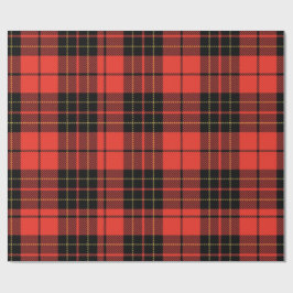 Klassiskt mörkrött tartan-inslagspapper presentpapper
