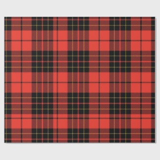 Klassiskt mörkrött tartan-inslagspapper presentpapper