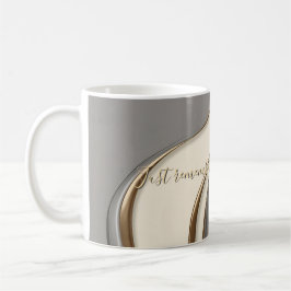 Klassiskt mugg i snyggt abstrakt grafik