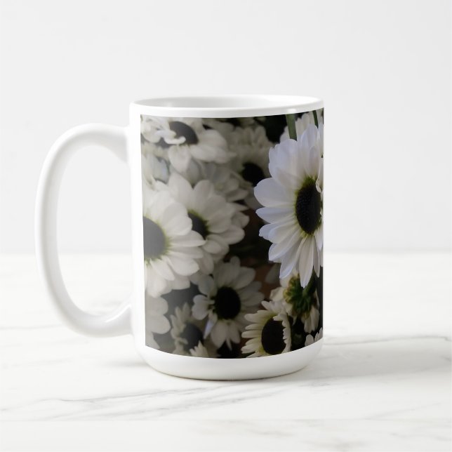 Klassiskt Mugg - Svartvitt Daisy (Vänster)