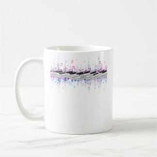 Klassiskt Musik Instrument Piano Keyboard Musik Ne Kaffemugg