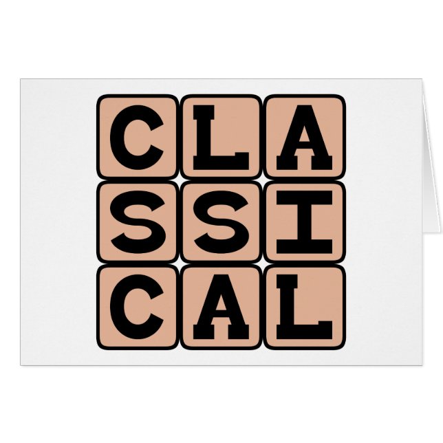 Klassiskt, musikgenre hälsningskort (Framsidan Horizontal)