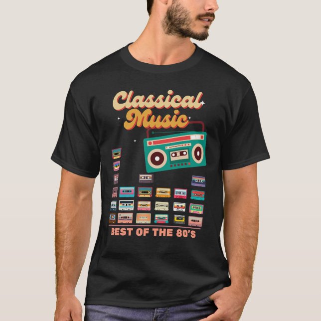 Klassiskt musikkassettband Retro 80:s teori T Shirt (Framsida)