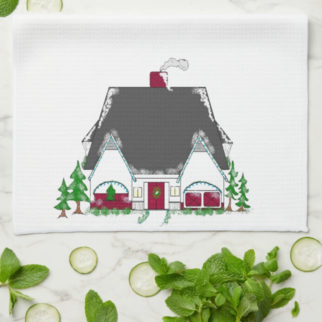 Klassiskt Mysigt hem Kökshandduk (Vikta)