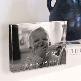 Klassiskt namn anpassat fotoblock