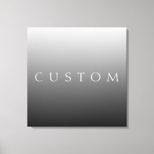 Klassiskt Namn eller Ord   Övertonat Grått Canvastryck