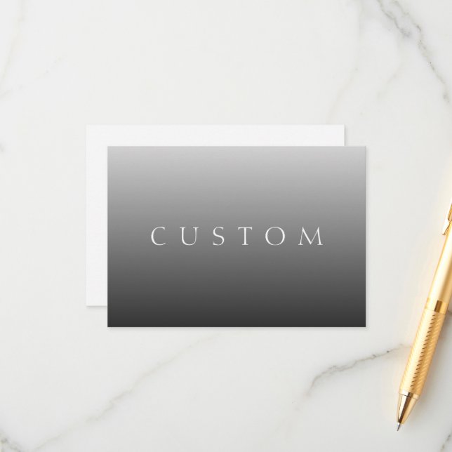 Klassiskt Namn eller Ord | Övertonat Grått Tilläggskort (Fram/Back In Situ)