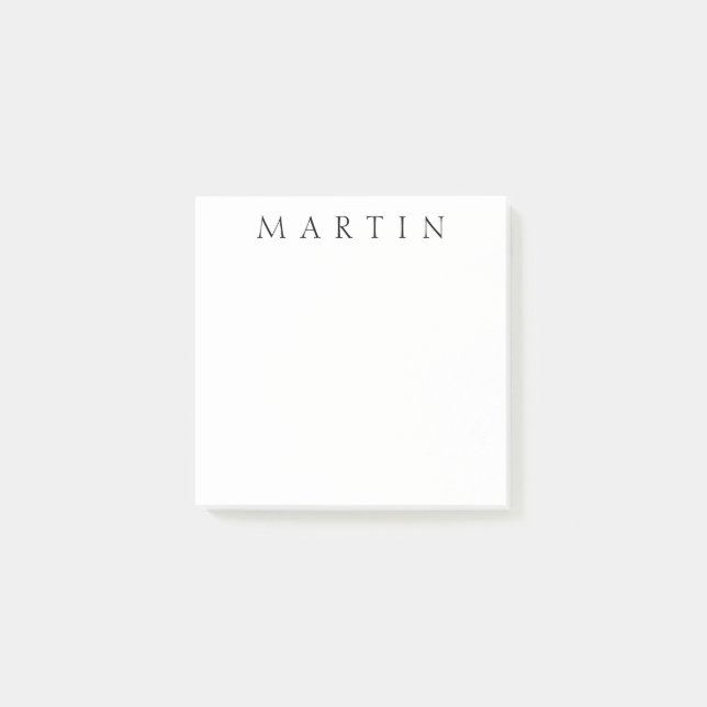 Klassiskt Namn (eller ord) Post-it Block (Framsida)
