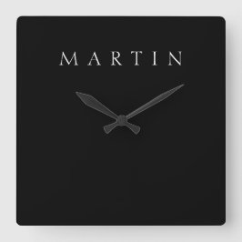 Klassiskt Namn (eller ord) | Svartvitt Fyrkantig Klocka