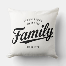 Klassiskt Namn-tecken för fastställd datumfamilj | Kudde