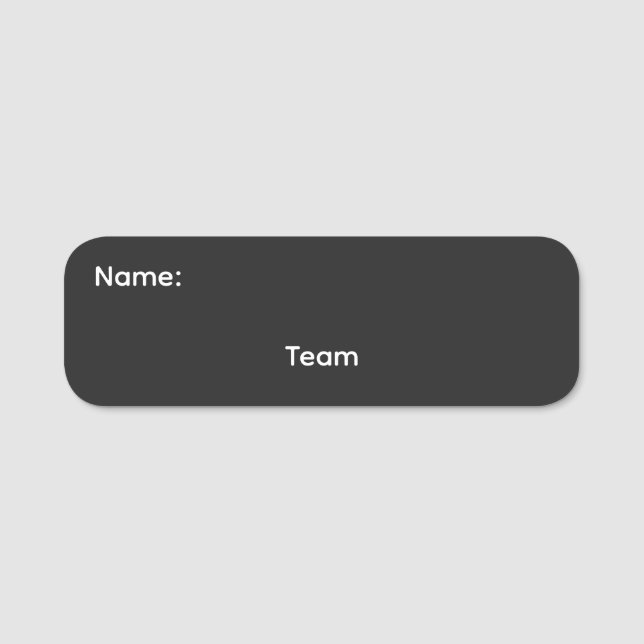 Klassiskt namnskyltspänne för team namnbricka (Framsida)