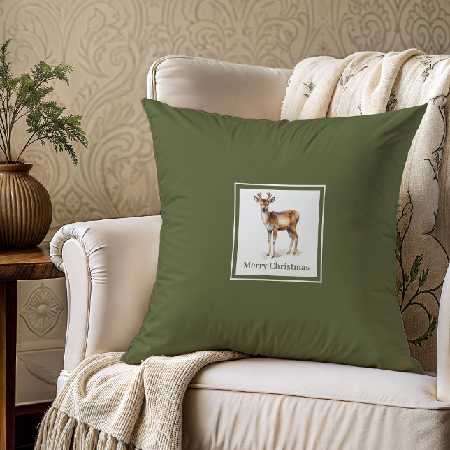Klassiskt neutralt palett familjenamn julpresent kudde (Classic neutral palette family name Christmas gift pillow

)