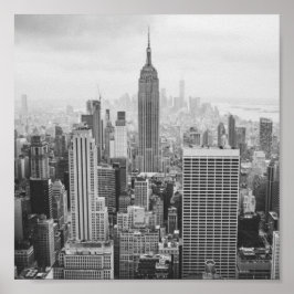 Klassiskt New York City Black and White Photo Poster