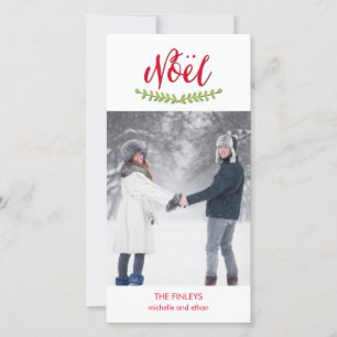 Klassiskt Noel-Helgdag-fotokort Julkort