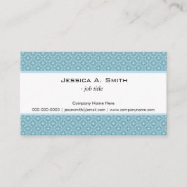 Klassiskt och elegant blått, sömlöst mönster visitkort