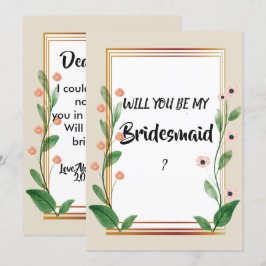 Klassiskt och Elegant, sofistikerat Bridesmaid Inbjudningar