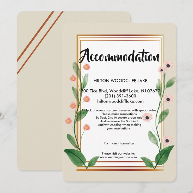 Klassiskt och Elegant sofistikerat hölje Inbjudningar (Fram/baksida)