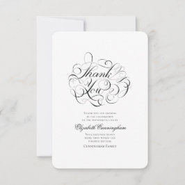 Klassiskt och enkelt calligrafi tack kort