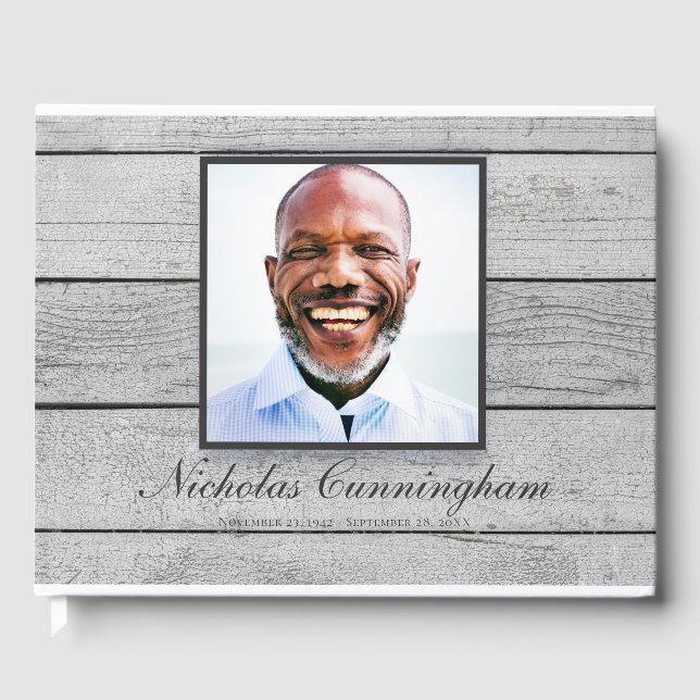 Klassiskt och enkelt fotoljusträdsminne gästböcker (Framsida)