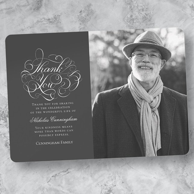 Klassiskt och enkelt fotominne för kalligrafi tack kort (Skapare uppladdad)