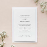 Klassiskt och minimalistiskt svart och vitt bröllo inbjudningar<br><div class="desc">Inbjudan gäster till bröllop med den här enkla och klassliga bröllopsinbjudan till anpassadet. Den här bröllopsinbjudan är perfekt för alla säsonger.</div>