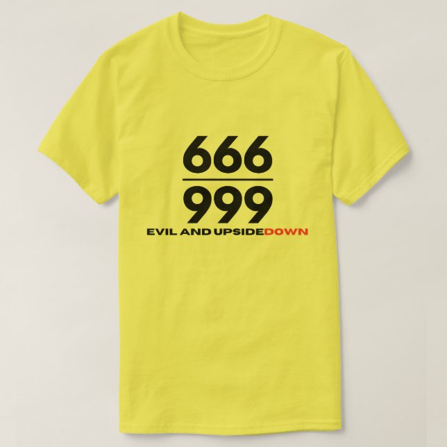 Klassiskt ont och uppåt och nedåt t shirt (Design framsida)