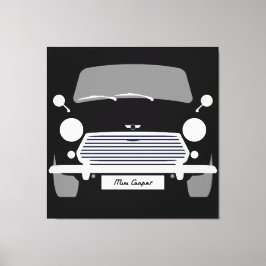 Klassiskt original Black Austin Mini Cooper Canvastryck