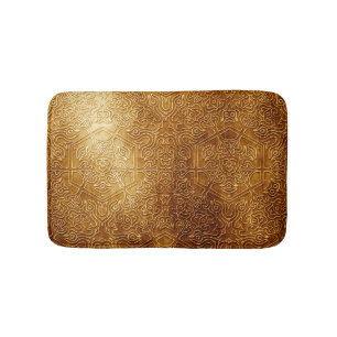 Klassiskt Ornate Guld Metall Plate Badrumsmatta