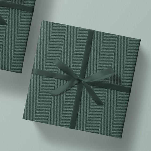 Klassiskt örrben tweed grönt Jul helgdag Presentpapper (Skapare uppladdad)