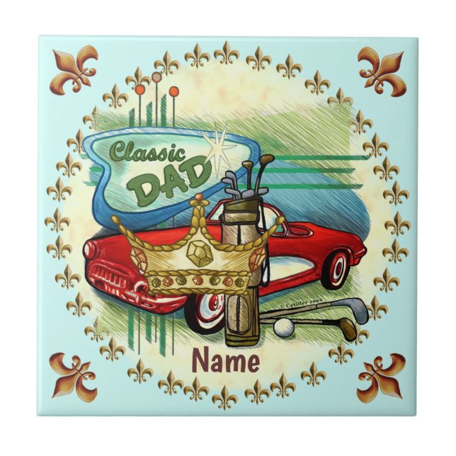 Klassiskt Pappa Kakelplatta (Framsidan)