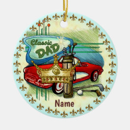 Klassiskt Pappa-ornament Julgransprydnad Keramik