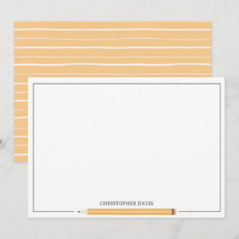 Klassiskt pennformat brevpapper för skolstart anteckningskort