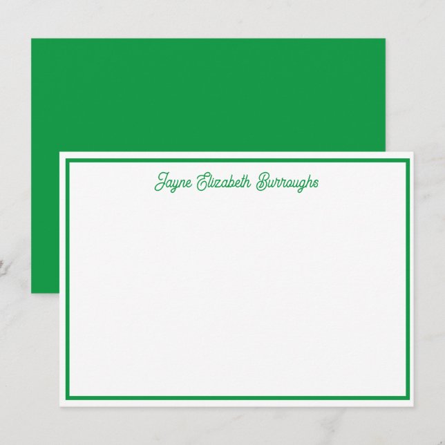 Klassiskt Personlig - anteckningskort för Bright G Inbjudningar (Fram/baksida)