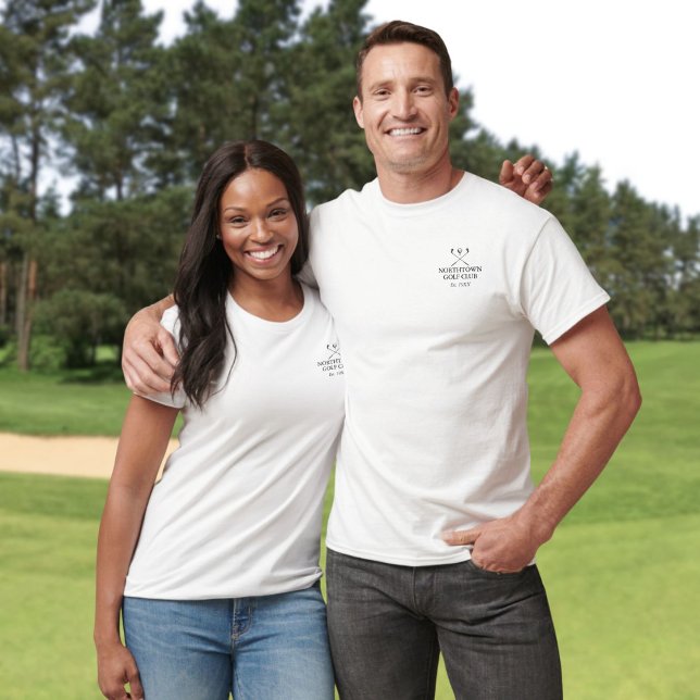 Klassiskt Personligt Golfklubbnamn T Shirt (Classic Personalized Golf Club Name T-Shirt)