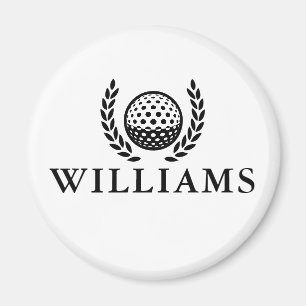 Klassiskt Personligt Namn Monogram Magnet