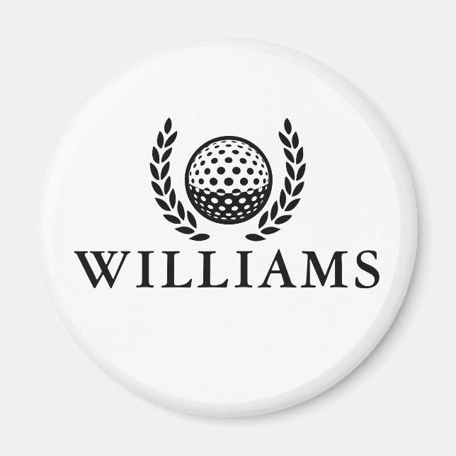 Klassiskt Personligt Namn Monogram Magnet (Framsidan)