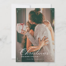 Klassiskt Photo God jul Gott nytt år-kort