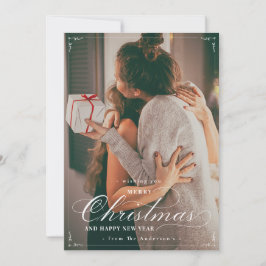 Klassiskt Photo God jul Gott nytt år-kort Julkort