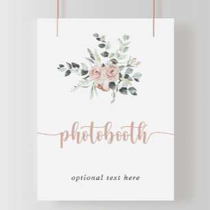 Klassiskt Photobooth-tecken för Blommigten Dusty R Poster
