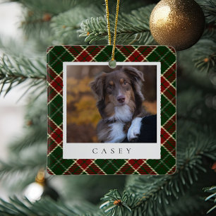 Klassiskt Play Personlig Pet Hund Photo Julgransprydnad Keramik