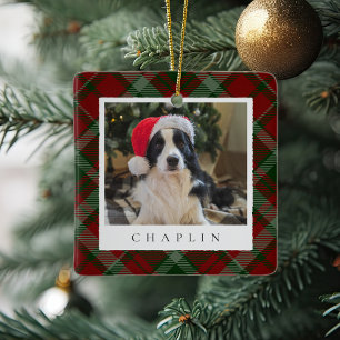 Klassiskt Play Personlig Pet Hund Photo Julgransprydnad Keramik
