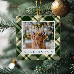 Klassiskt Play Personlig Pet Hund Photo Julgransprydnad Keramik