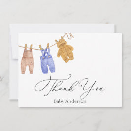 Klassiskt Pojke Tackkort-kort Anteckningskort