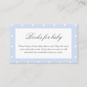Klassiskt Polka dots Bow Baby Shower Bokar för Bab Tilläggskort