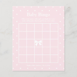 Klassiskt Polka dots Girl Baby Shower Bingo Game
