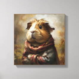 Klassiskt Porträtt i Guinea Gris Canvastryck