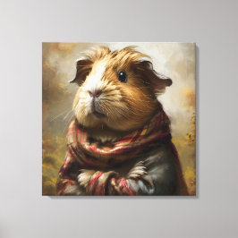 Klassiskt Porträtt i Guinea Gris Canvastryck