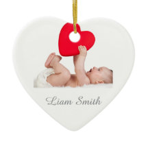 Klassiskt Ram Baby: Första julprydnaden